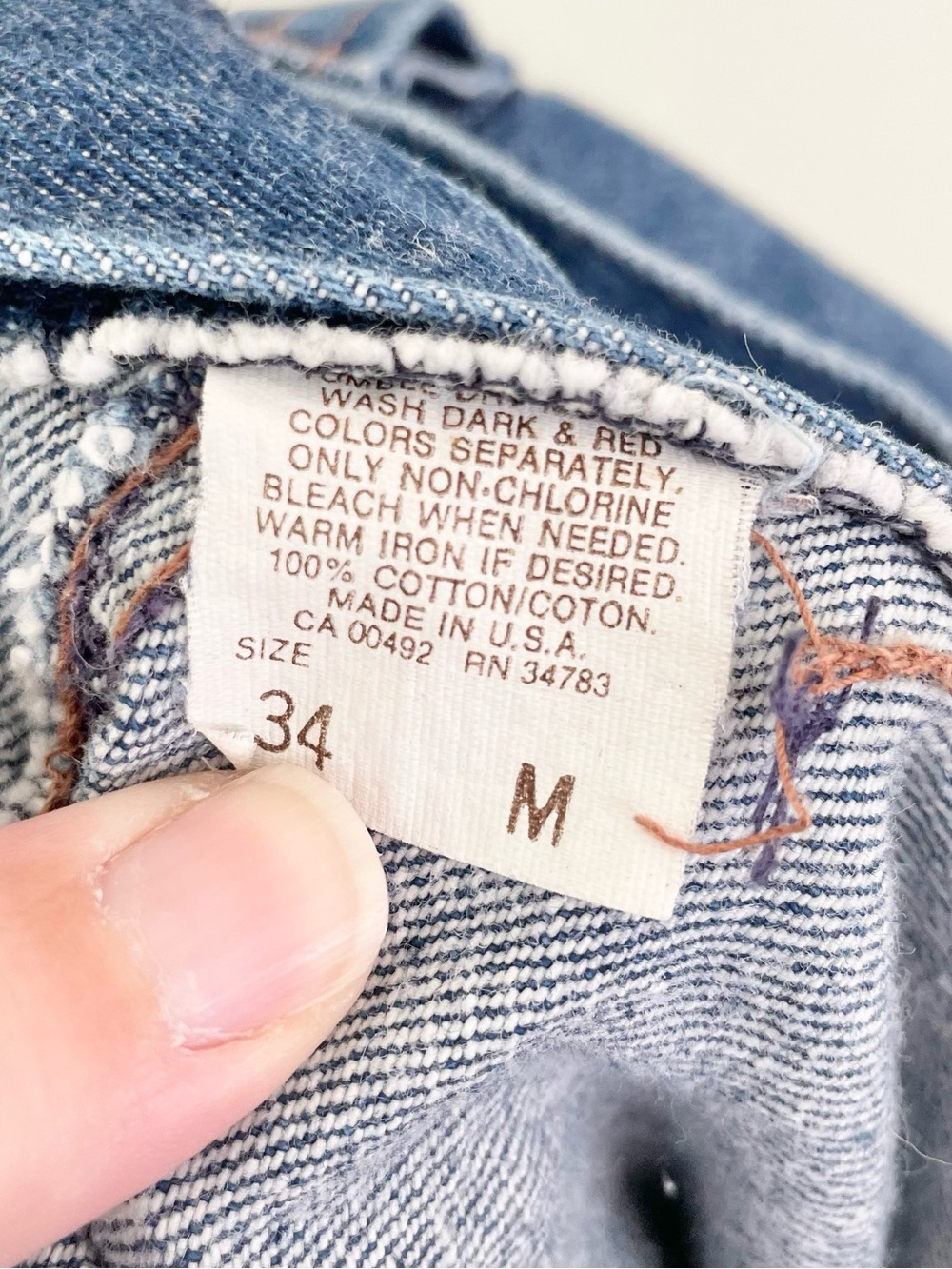 Vintage LEE 80s Gathered Yoke High Waist Princess Denim Jeans sz 34 Mom Jeans - Picture 8 of 8